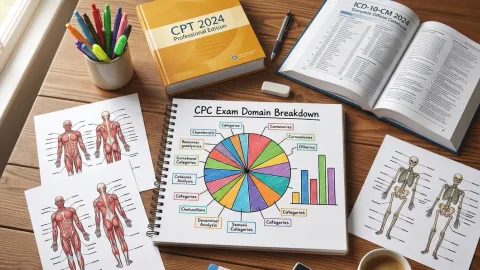 Diagram of all 17 CPC exam domains and body systems